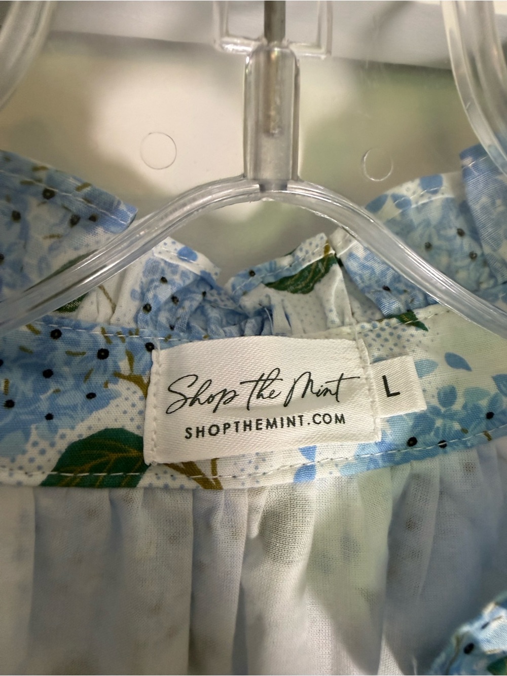 Light Blue Floral Midi Dress Shop the Mint Feeling Your Best LARGE - Picture 4 of 8